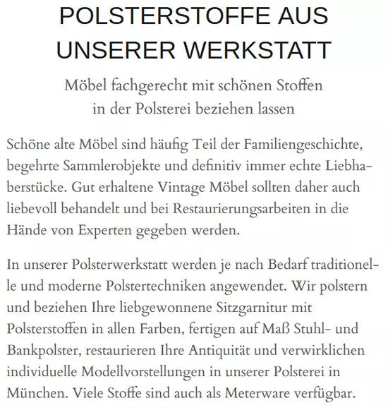 Textilien Online-Shop